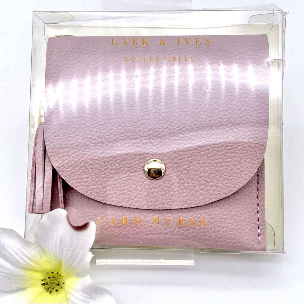 NWT Lark & Ives Vegan Leather Card Purse Wallet in Lavender Fog - Picture 11 of 15